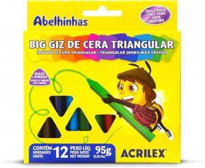 Big Giz Triangular Com 12 Cores - Acrilex      