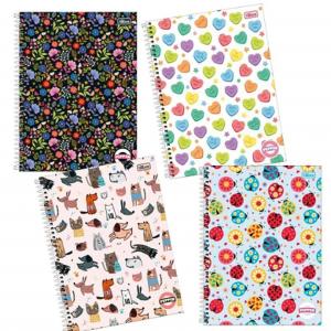 Caderno 10 Matérias Pepper Feminino 160 Folhas      