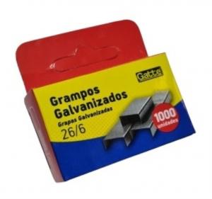 Caixa grampos Galvanizados 26/6 1000 unidades      