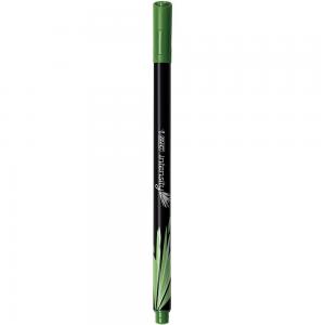 Caneta Bic Intensy Fine - Verde Militar   Vinho   Ponta