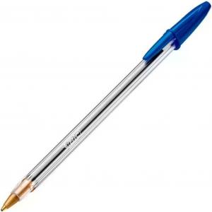 Caneta Esferográfica BIC Cristal Original Dura Mais, Azul Ponta Média de 1.0mm      