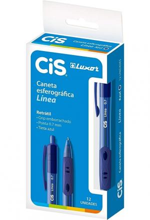 Caneta Esferográfica Retrátil 0.7mm, CiS, Luxor Línea      