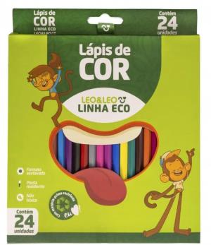 Lápis 24 Cores Eco Sextavado Leoeleo      