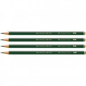 Lápis Grafite EcoLápis Castell 9000 HB/2B/4B/6B Sextavado Faber-Castell      