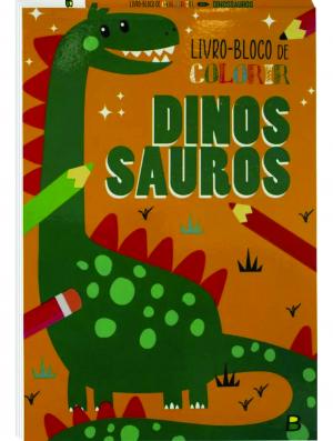 Livro-bloco de colorir - Dinossauros      