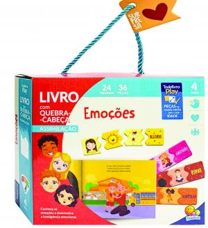 Livro com quebra-cabeça - Emoções      